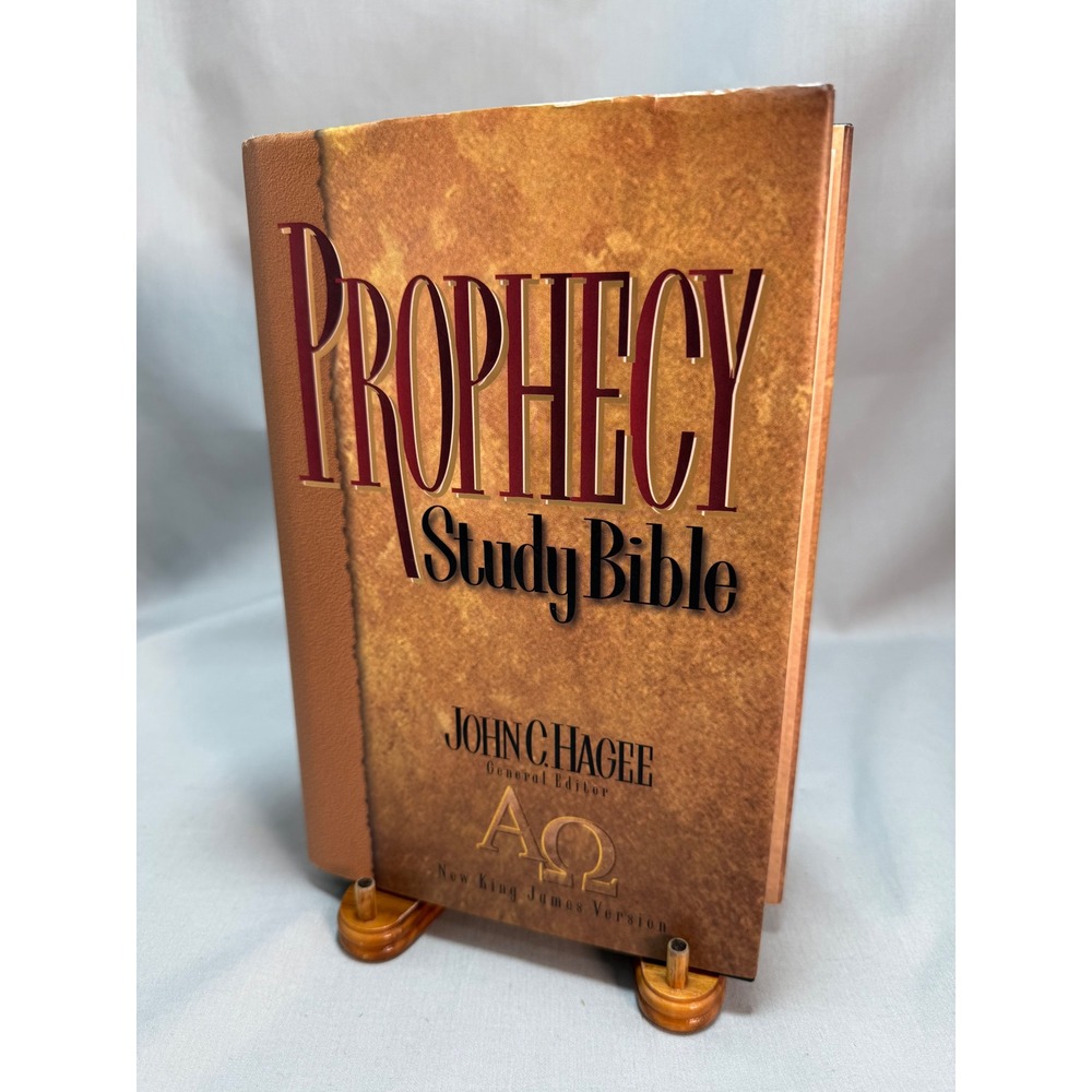 Prophecy Study Bible, NKJV, Nelson 1462, Red Letter Edition HC DJ John Hagee '97